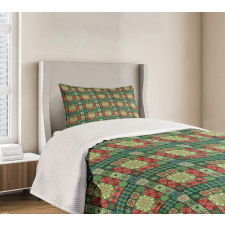 Colorful Azulejo Tiles Bedspread Set