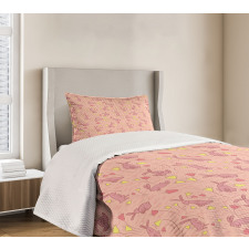 Bunnnies and Flowers Bedspread Set