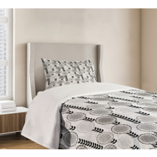 Greyscale Spring Bloom Bedspread Set