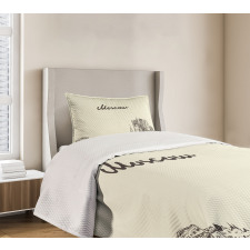 Sketch Style Moscow Bedspread Set