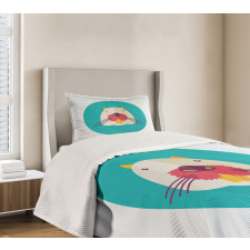 Cartoon Beaver Design Bedspread Set