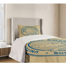 United States Map Plane Bedspread Set