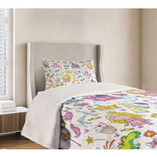 Girls Fairytale Theme Bedspread Set