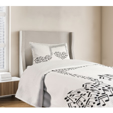 Musical Note Love Art Bedspread Set