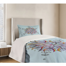 Doodle Motif Bedspread Set