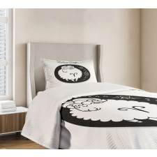 Funny Ram in a Dot Bedspread Set