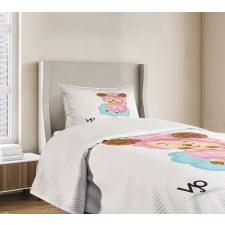 Cartoon Sheep Kids Bedspread Set