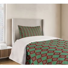 Ornamental Chevron Bedspread Set