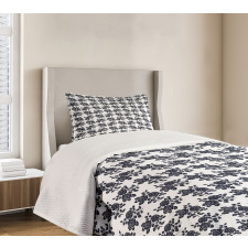 Foliage Leaves Monochrome Bedspread Set