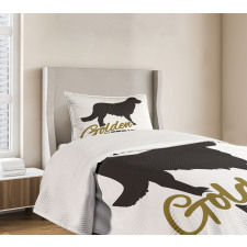 Dog Silhouette Bedspread Set