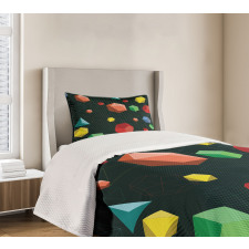 Platonic Shapes 3D Bedspread Set