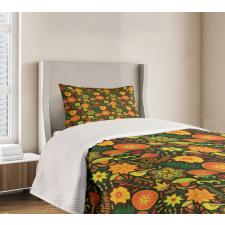 Ornate Birds Flowers Bedspread Set