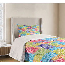 Flourishing Nature Motif Bedspread Set