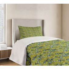 Large Leaves Jungle Bedspread Set