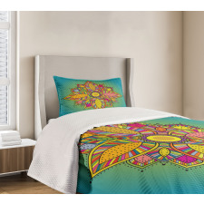 Floral Boho Folk Bedspread Set