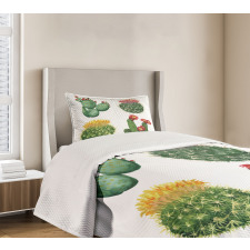 Watercolor Tropical Art Bedspread Set