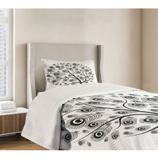 Peacock Motifs Bedspread Set