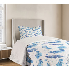 Watercolor Quill Motifs Bedspread Set