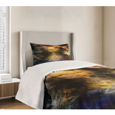 Woman Lion and Flower Bedspread Set