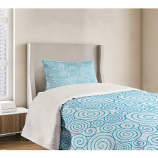 Sea Wave Swirls Bedspread Set