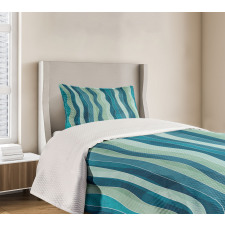 Grunge Wave Pattern Bedspread Set