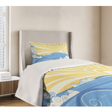 Vintage Waves with Sun Bedspread Set