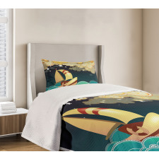 Fantasy Night Sea Waves Bedspread Set