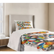 Sports Name Initials Bedspread Set