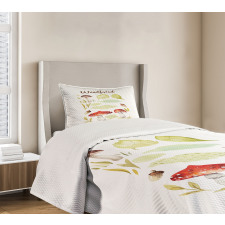 Aquarelle Fungus Nuts Bedspread Set