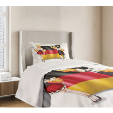 Traditional Man Woman Bedspread Set