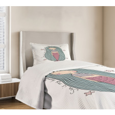 Sea is My Home Girl Bedspread Set