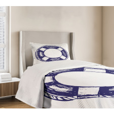 Sketch Life Buoy Bedspread Set