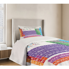 Periodic Table Elements Bedspread Set