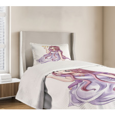 Manga Style Girl Bedspread Set