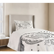 Doodle Pop Art Bedspread Set