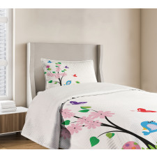 Spring Illustration Bedspread Set