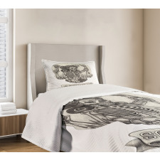 Skeleton Woman Bedspread Set