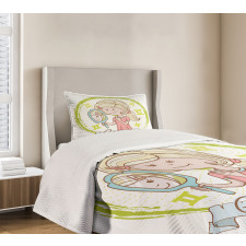 Girl with Mirror Bedspread Set