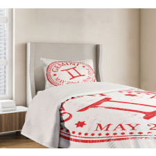 Starry Rubber Stamp Bedspread Set