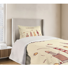 Doodle Town Bedspread Set