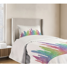 Abstract Scene Bedspread Set