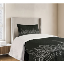 Abstract Town Bedspread Set