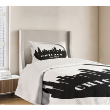 Black Panorama Bedspread Set