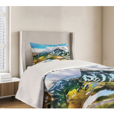 Peaks Covered with Snow Bedspread Set