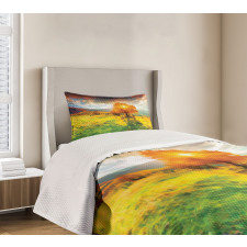 Fall Season Mountains Bedspread Set