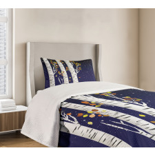 Birch Trees with Foliage Bedspread Set