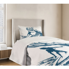 Riding a Big Wave Art Bedspread Set