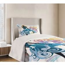 Shopping Woman Art Bedspread Set