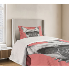 Dog Sketch Sunglasses Bedspread Set