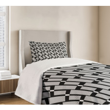 Monotone Shapes Bedspread Set